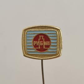 Значок СССР. Рубин, эмблема завода, промышленность. Винтажный значек.