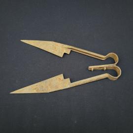 Ножницы для шерсти винтажные, СССР. Металл, старинный инструмент для керосиновой лампы