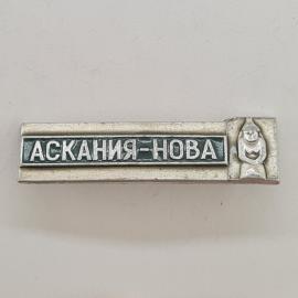 Значок СССР. Аскания Нова, заповедник, степная тематика, скифская баба. Винтажный значек.