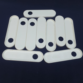 Накладка дверная на замочную скважину белая, пластик. Набор 10 штук.