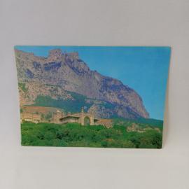 Открытка советская СССР. Южный берег Крыма, Алупкинский дворец музей, горы и архитектура, винтаж