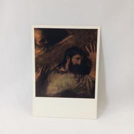Открытка советская СССР. Тициан, Несение креста, религиозная живопись, Эрмитаж. винтаж