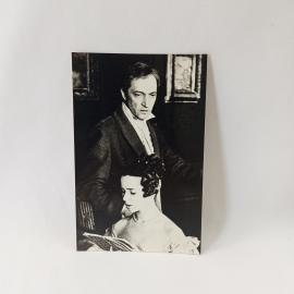 Открытка советская СССР. Маскарад, кино, Арбенин и Нина, сцена из фильма, черно белая, винтаж