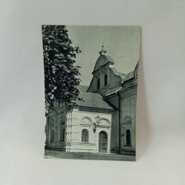 Открытка советская СССР. Вход в Ковнирский корпус, архитектура Киева, черно белый снимок, винтаж