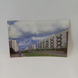 Открытка советская СССР. Ленинград, новые кварталы Выборгской стороны, городская архитектура, винтаж