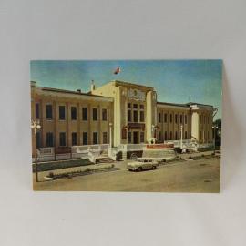 Открытка советская СССР. Шушенское, районный дом советов, архитектура и городская тема. винтаж