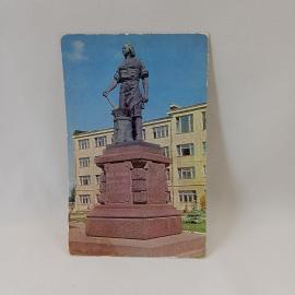 Открытка советская СССР. Тула, памятник Петру Первому, городская скульптура, архитектура. винтаж