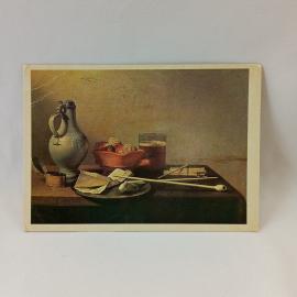 Открытка советская СССР. Натюрморт, живопись Питер Клас, Эрмитаж, Ленинград, искусство. винтаж