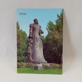 Открытка советская СССР. Тула, памятник Рудневу, городская скульптура, морская история. винтаж