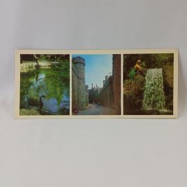 Открытка советская СССР. Алупкинский дворец музей, парк, лебединое озеро, Шуваловский проезд винтаж