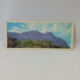 Открытка советская СССР. Алупка, гора Ай Петри, крымский пейзаж из парка, коллекционная, винтаж