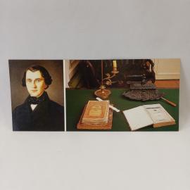Открытка советская СССР. Писатель Тургенев, литературный музей, письменный стол. винтаж
