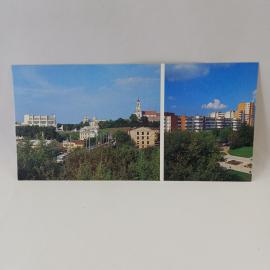 Открытка советская СССР. Гродно, панорама у Старого моста, улица Горького, городской вид. винтаж