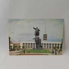 Открытка советская СССР. Ленинград, площадь Ленина, памятник Ильичу, городская архитектура, винтаж