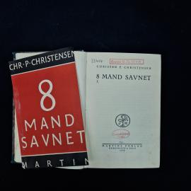 Винтажная иностранная книга Chr. P. Christensen &laquo;8 Mand Savnet&raquo;, издание 1938 года. Это атмосферный 