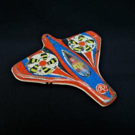 Игрушка винтажная, СССР. Инерционная пластмассовая модель самолета с фигуркой пилота