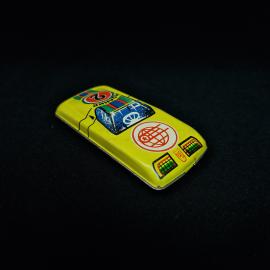Машинка винтажная, СССР. Жестяная игрушка на колесах, гоночный автомобиль Молния 2