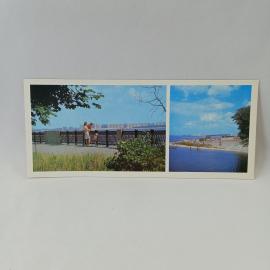 Открытка советская СССР. Воронеж, набережная и пляж, городской пейзаж. Винтаж, коллекция