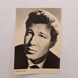 Открытка винтажная, СССР. Фотоактера Hansj&ouml;rg Felmy, кинореклама фильма Wir Wunderkinder