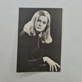 Открытка винтажная, СССР. Фотоактриса Нелли Пшенная, Бюро пропаганды советского киноискусства