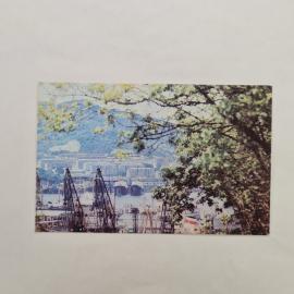 Открытка советская СССР. Находка, город порт, морской пейзаж с причалом и судами. винтаж