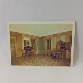 Открытка советская СССР. Петродворец, Большой дворец, дубовый кабинет Петра I, интерьер. Винтаж