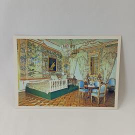 Открытка советская СССР. Петергоф, Большой дворец, диванная, дворцовый интерьер. винтаж