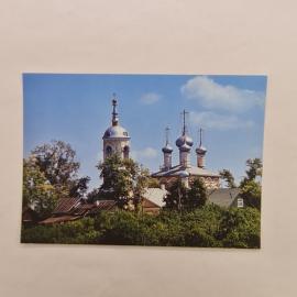 Открытка советская СССР. Мценск, Петропавловская церковь, архитектура и город. Винтаж открытка