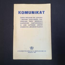 Komunikat. Книга СССР, историческая литература на польском языке
