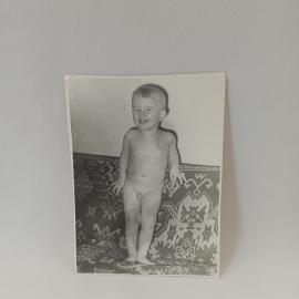 Фотография винтажная, СССР. Черно белый детский портрет на фотобумаге