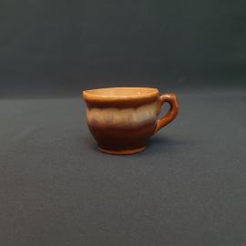 Чашка винтажная, СССР. Керамическая, коричневая глазурь, для кофе или чая небольшого объема