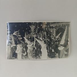 Фотография винтажная, СССР. Черно белый снимок детского новогоднего праздника у елки