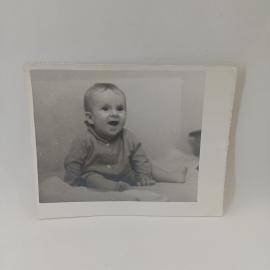 Фотография винтажная, СССР. Черно белый детский портрет на фотобумаге