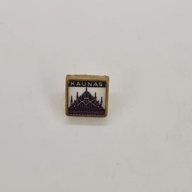 Значок СССР. Kaunas, Каунас, Литва, архитектура, собор. Винтажный значек.