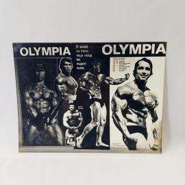 Плакат винтажный, СССР. Olympia, спортивная афиша по бодибилдингу на жесткой основе