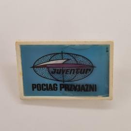Значок СССР. Juventur, Pociag Przyjazni, транспорт и поезд дружбы. Винтажный значек.