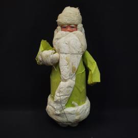 Игрушка винтажная, СССР. Дед Мороз из ваты и бумаги, новогодняя декоративная фигура