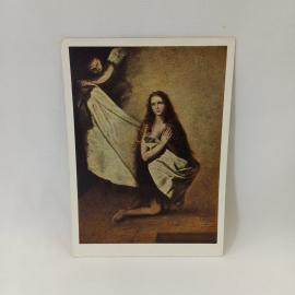 Открытка советская СССР. Рибера, Святая Инеса и ангел с покрывалом, испанская школа, винтаж