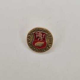 Значок СССР. Йошкар Ола, герб с львом и брусок, города Марий Эл. Винтажный значек.