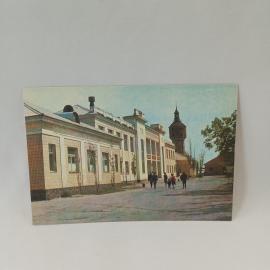 Открытка советская СССР. Бердянск, санаторий Бердянск, архитектура курорта и городская улица. винтаж