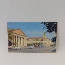 Открытка советская СССР. Воронеж, театр оперы и балета, гостиница города, архитектура. винтаж