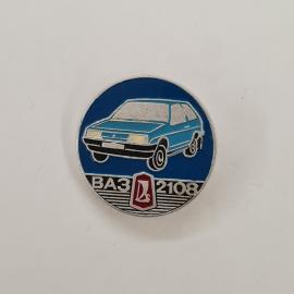 Значок СССР. ВАЗ 2108, автомобиль, Тольятти. Винтажный значек.