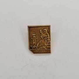 Значок СССР. Нева, памятник и сфинкс, Ленинград. Винтажный значек.