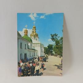 Открытка советская СССР. Крестовоздвиженская церковь на Ближних пещерах, архитектура Киева. винтаж