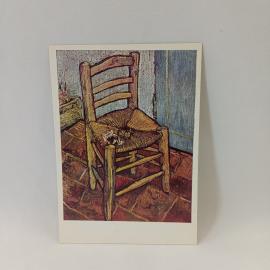 Открытка советская СССР. Винсент Ван Гог, стул, живопись, Лондон, галерея Тейт, винтаж