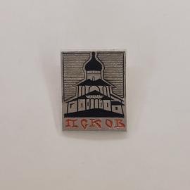 Значок СССР. Псков, храм, архитектура, город. Винтажный значек.