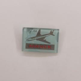 Значок СССР. Минск, самолет Ил 124, авиация. Винтажный значек.