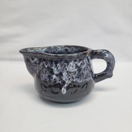 Молочник винтажный, СССР. Керамика, серая глазурь, кувшин для сливок с носиком и ручкой
