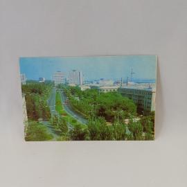 Открытка советская СССР. Донецк, улица Артема, городской проспект и здания. Винтаж открытка
