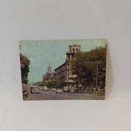 Открытка советская СССР. Орел, Московская улица, городской пейзаж с транспортом. винтаж